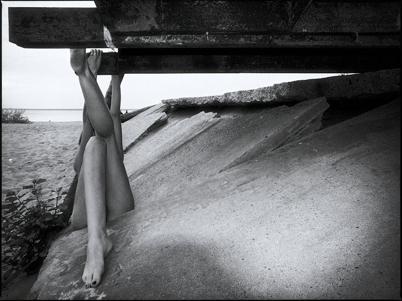 photo "Leg Construction" tags: nude, black&white, 