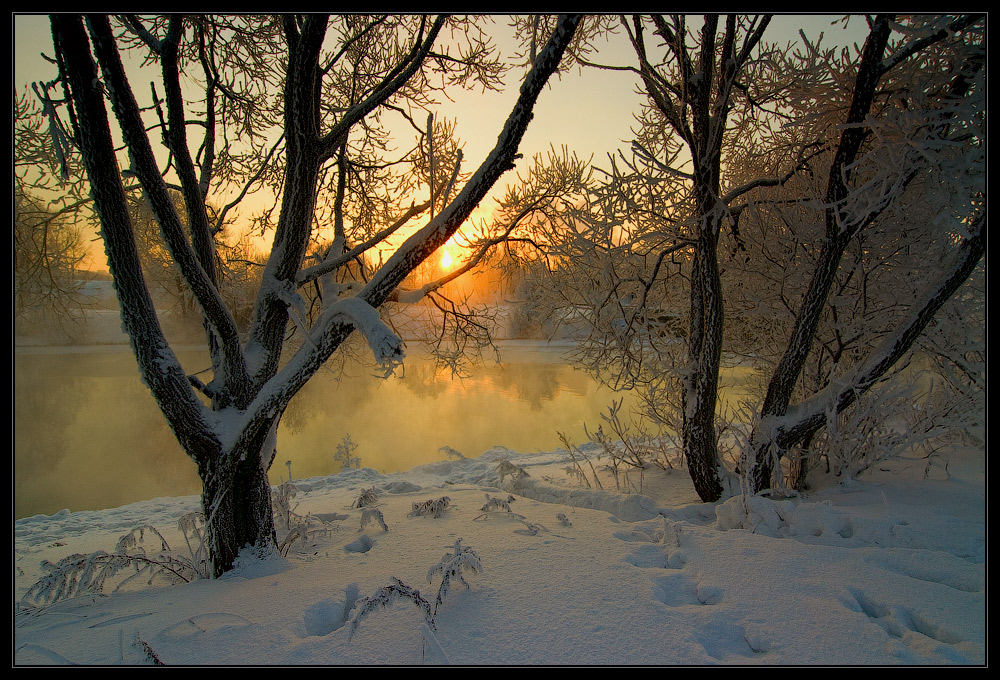 фото "***" метки: пейзаж, закат, зима