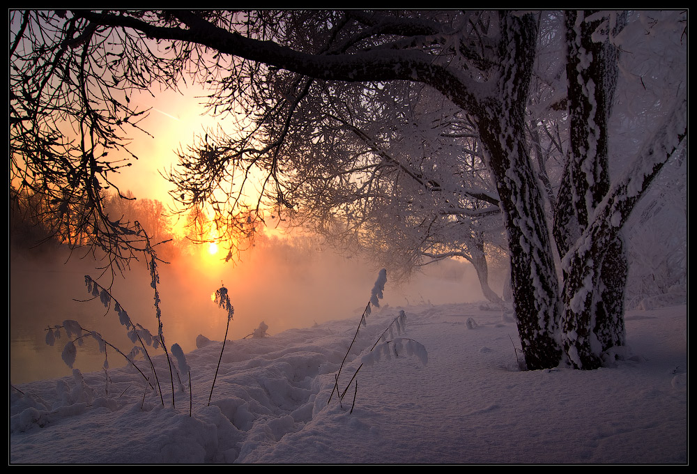 photo "***" tags: landscape, sunset, winter