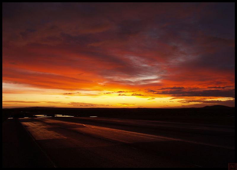 photo "Wet Pavement" tags: landscape, sunset