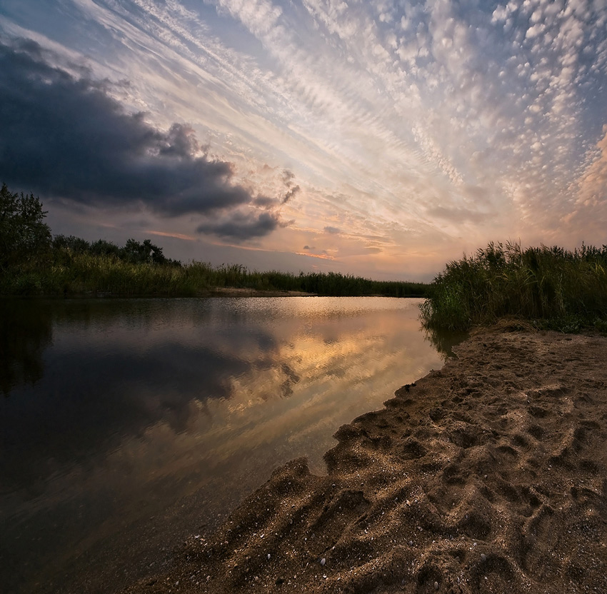 фото "в последних отблесках заката" метки: пейзаж, вода