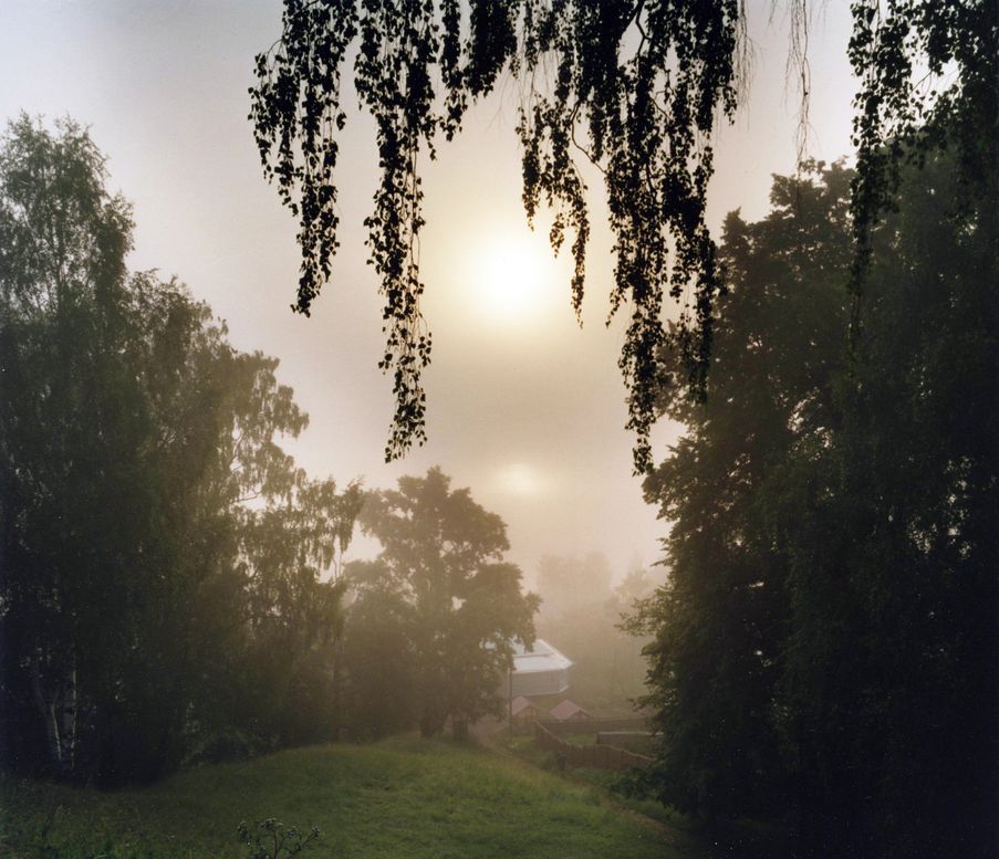 фото "Восход солнца на Волге в сильный туман" метки: пейзаж, закат, лето
