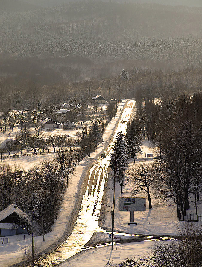 photo "From my window-01" tags: landscape, sunset, winter