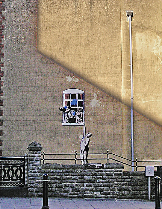 photo "The message from Banksy." tags: interior, city, грaффити