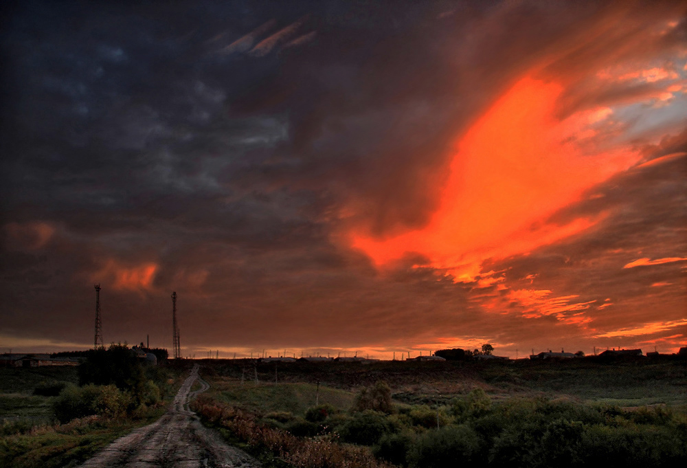 photo "Firebird" tags: landscape, sunset