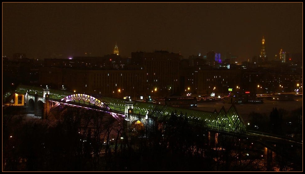 photo ""Pushkin's Bridge"" tags: landscape, city, night