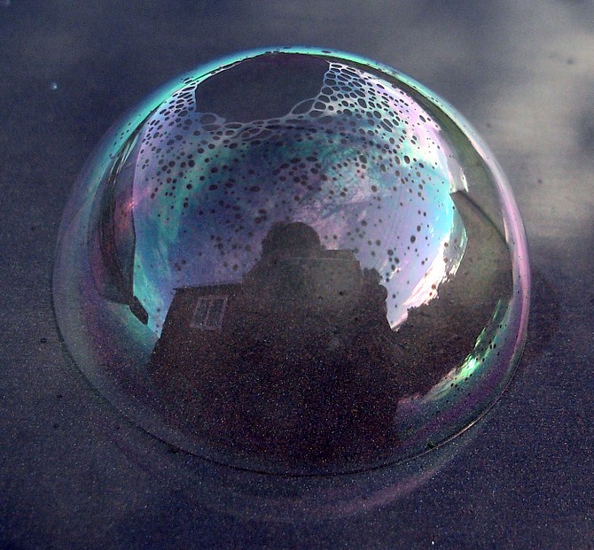 photo "мыльный пузырь,отражение,эксперемент" tags: macro and close-up, fragment, 