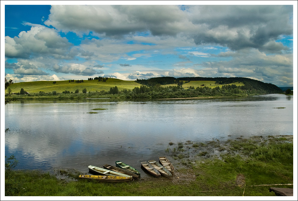 photo "7 Boats" tags: landscape, summer