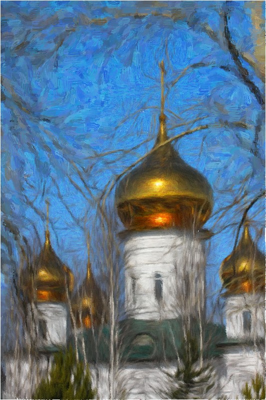 фото "Верхне-Курьинский храм" метки: digital art, архитектура, пейзаж, 