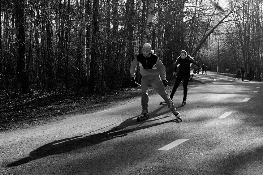 photo "ski track" tags: black&white, sport, 
