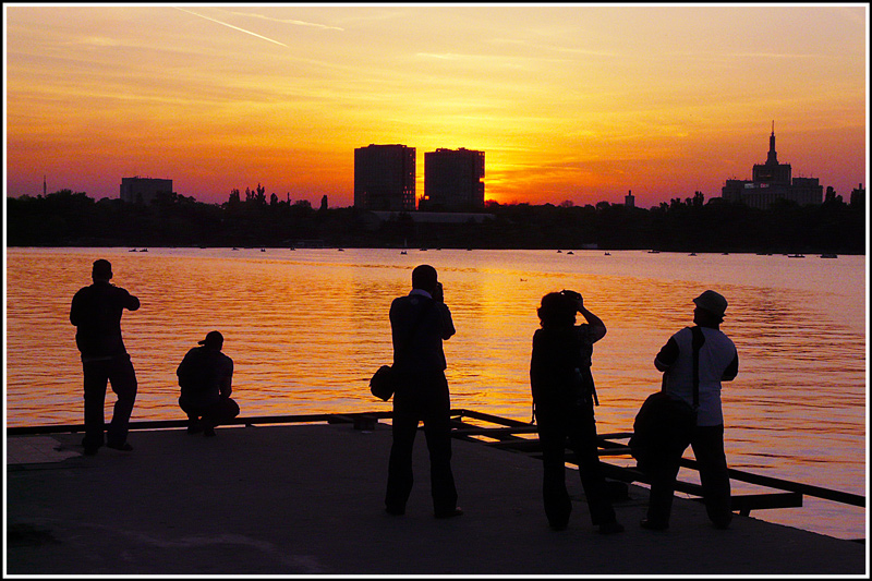 photo "Fascination sunset / Закат обаяния" tags: landscape, Bucharest, lake, parks, sunset, water