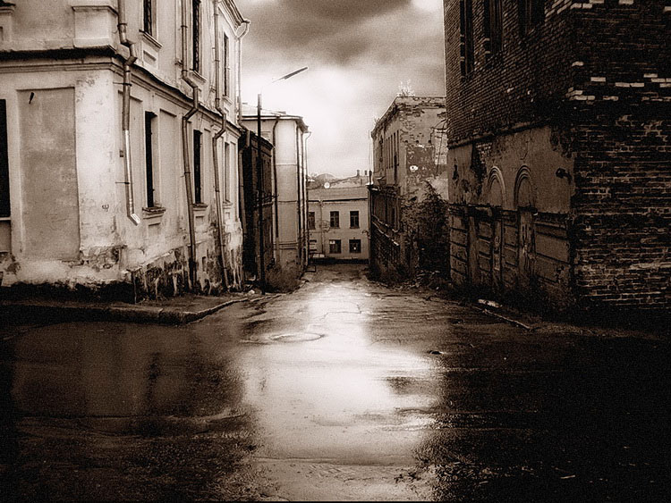 фото "После дождя" метки: город, черно-белые, 