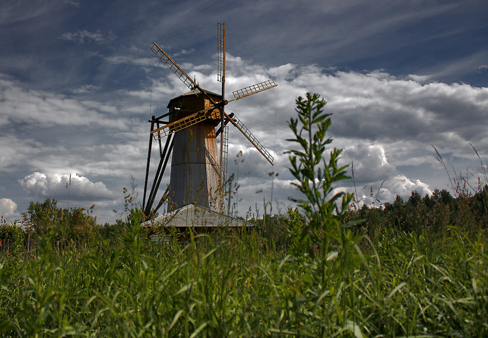 photo "Windmill." tags: landscape, clouds, summer