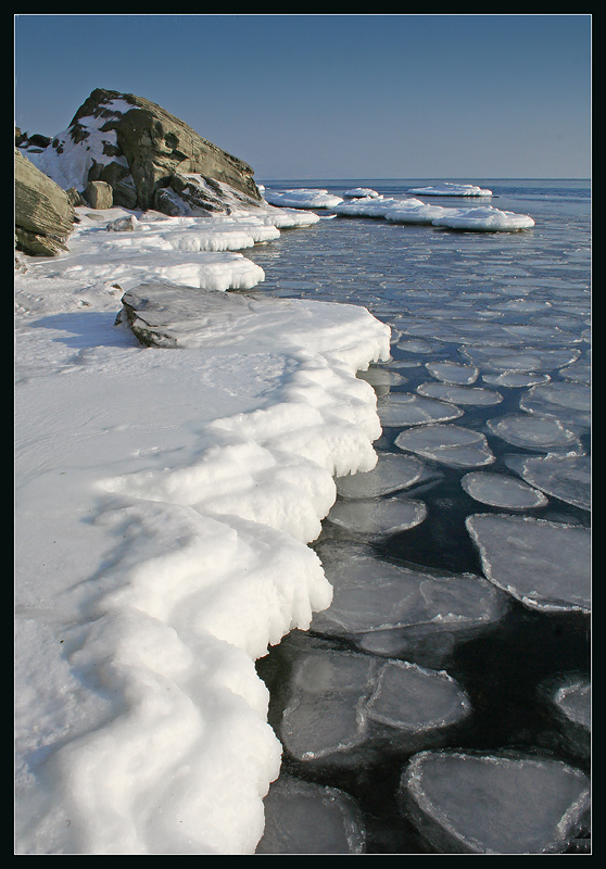 фото "Сине-белый этюд" метки: пейзаж, вода, зима