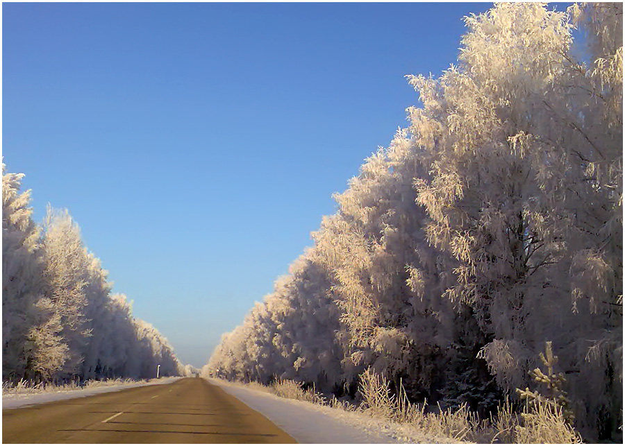 фото "Дорога к дому Деда Мороза..." метки: пейзаж, зима