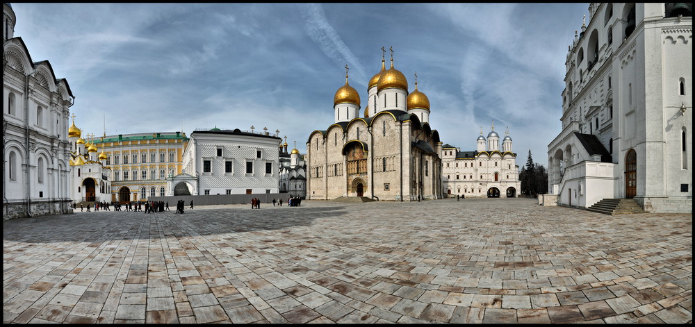 фото "Москва.Кремль.Внутренний двор" метки: архитектура, панорама, пейзаж, 
