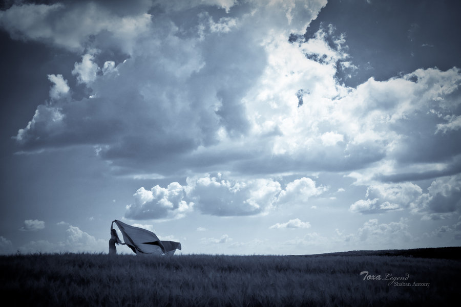 photo "Going to the air" tags: portrait, landscape, clouds, woman