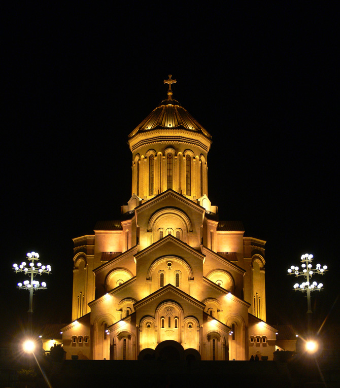 photo "Sameba Cathedral Tblisi Georgia" tags: architecture, travel, landscape, Europe