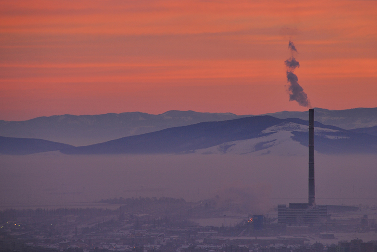 photo "Industrial sunrise" tags: landscape, architecture, sunset