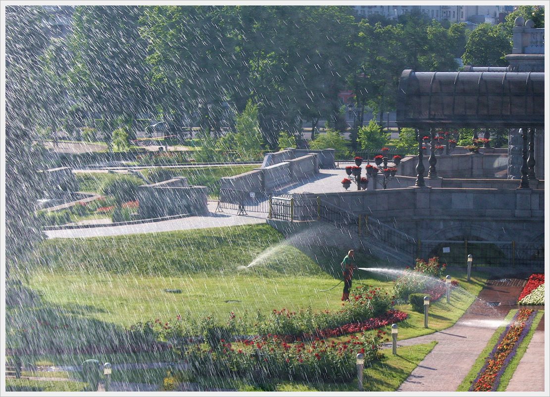 photo "Morning washing" tags: city, landscape, summer