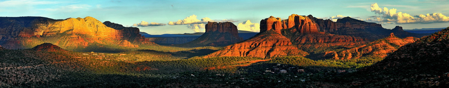 photo "pano-sedona" tags: landscape, sunset