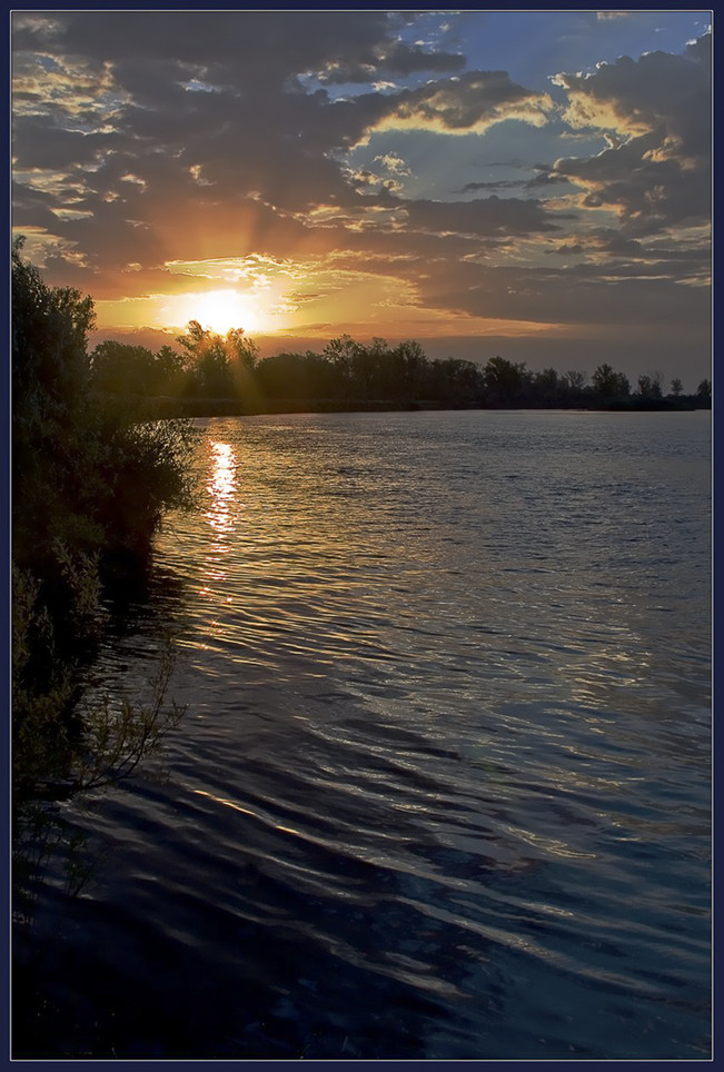 photo "sundown" tags: landscape, sunset, water