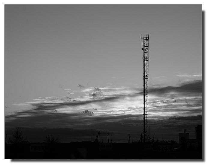 photo "communication without borders ..." tags: landscape, technics, sunset