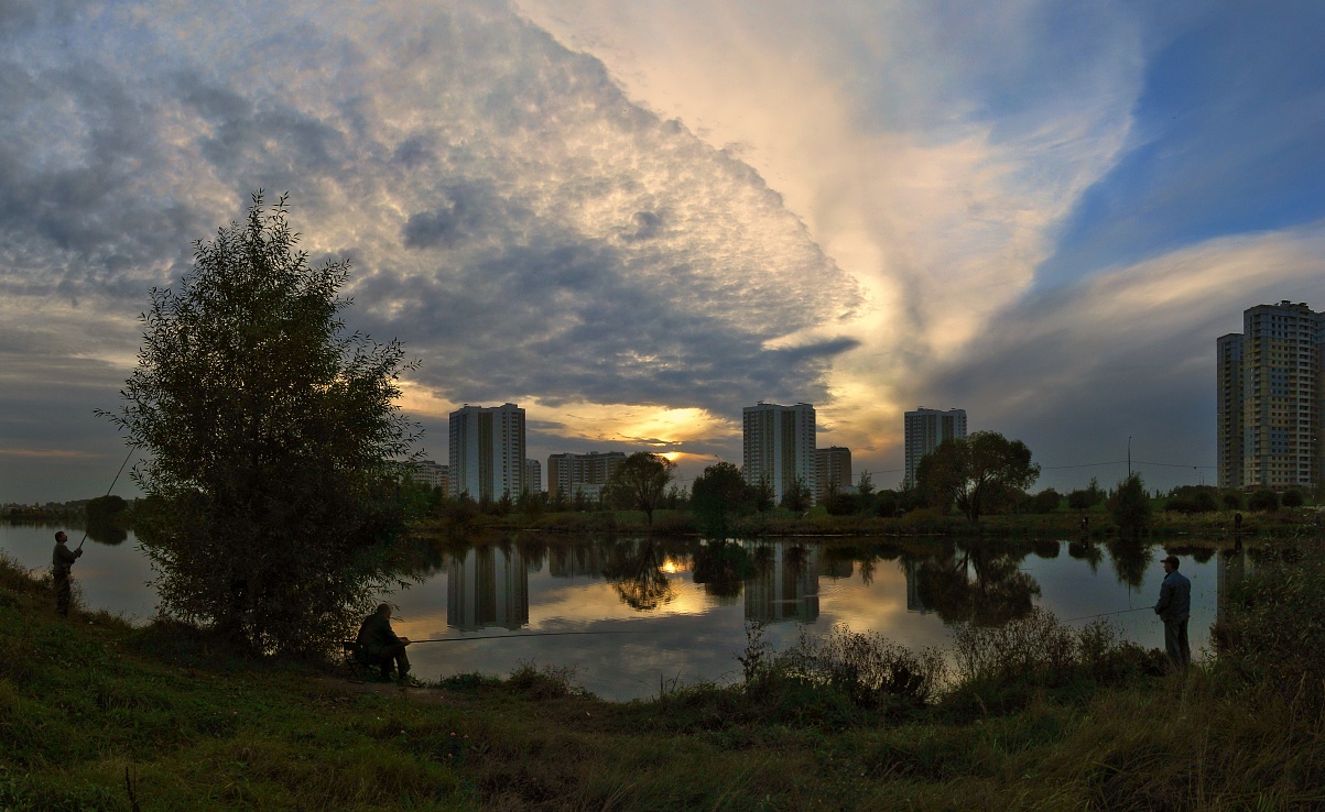 фото "Ловля рыбы в сентябре (3)" метки: пейзаж, панорама, закат