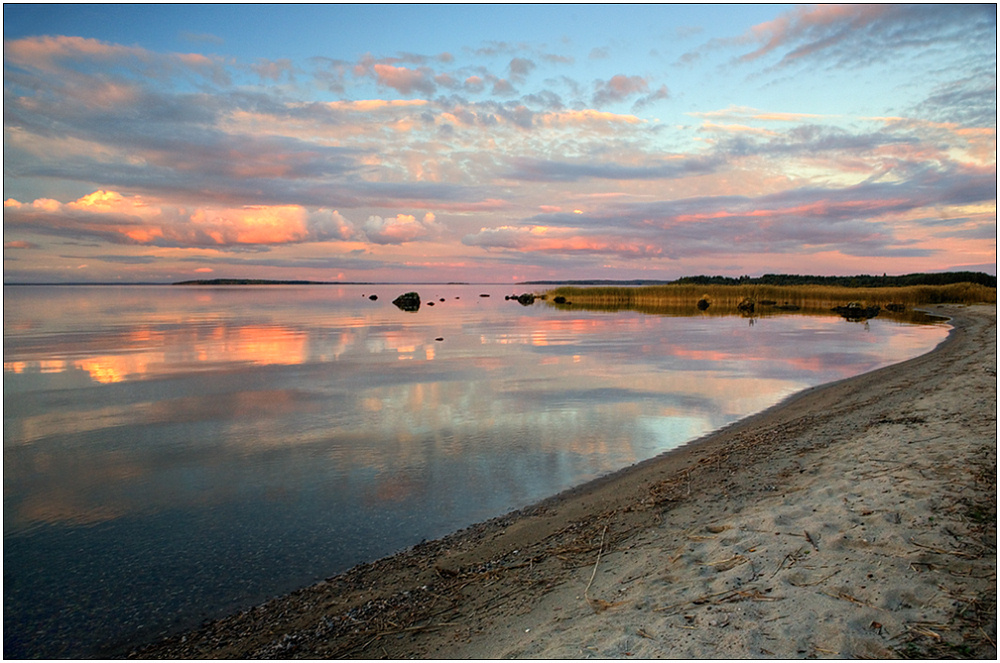 photo "Creek of Povenets" tags: landscape, sunset, water