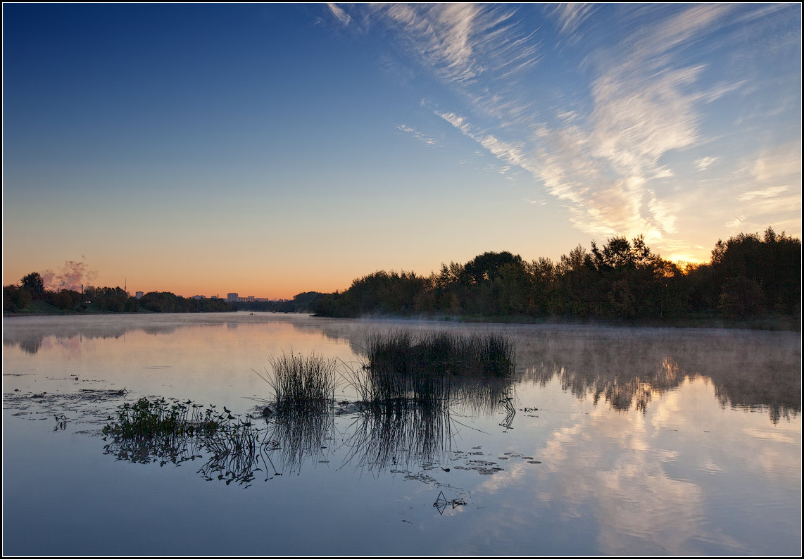 photo "Fog over water" tags: landscape, sunset, water