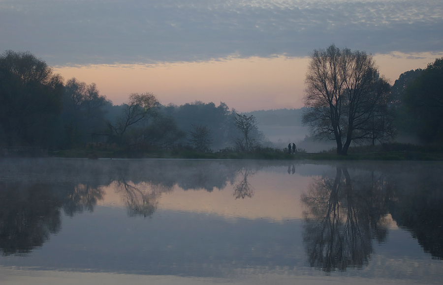 фото "Голубое утро." метки: пейзаж, вода, осень