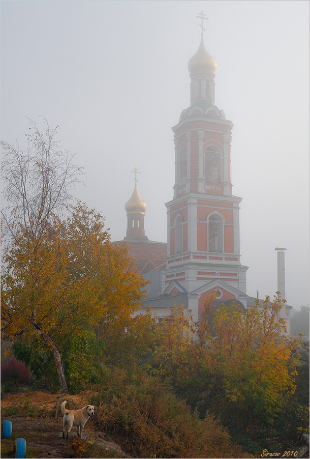 фото "Утро. Деревенская церковь" метки: пейзаж, 