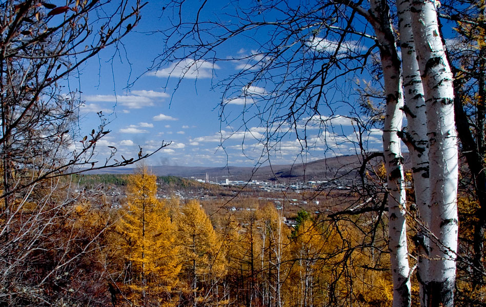 фото "Городок в  тайге." метки: пейзаж, лес, осень