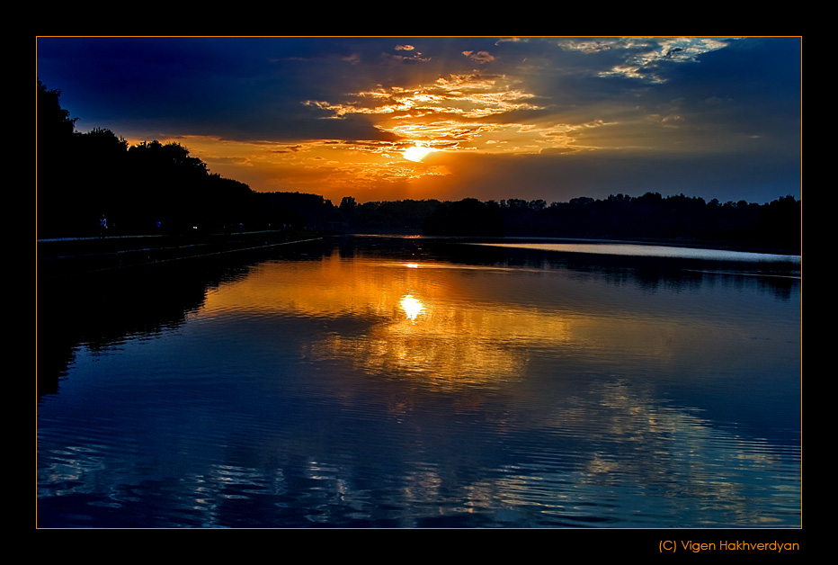 photo "Sun in water" tags: landscape, sunset