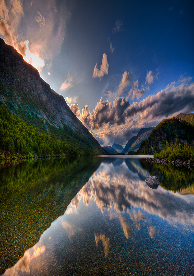 photo "Summernight i the mountens" tags: landscape, mountains, water