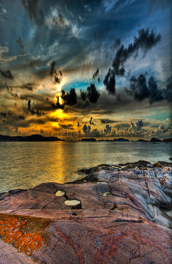 photo "Summernight by the coast" tags: landscape, sunset, water