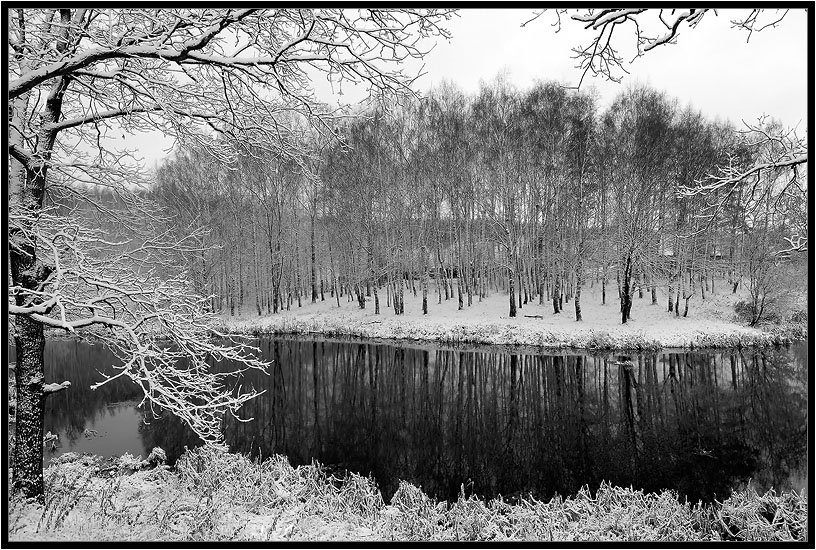 фото "Первый снег" метки: пейзаж, черно-белые, осень