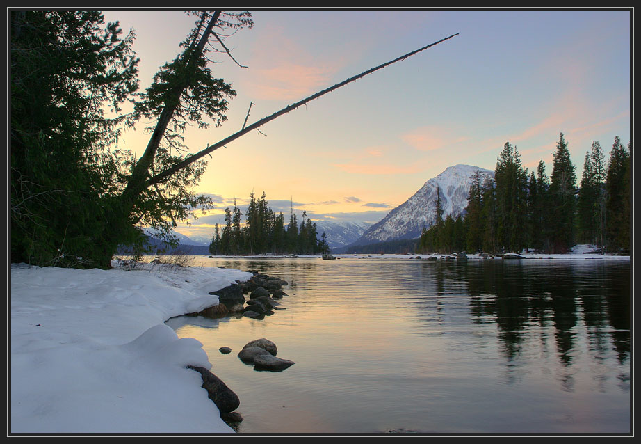 photo "Schlagbaum" tags: landscape, sunset, water