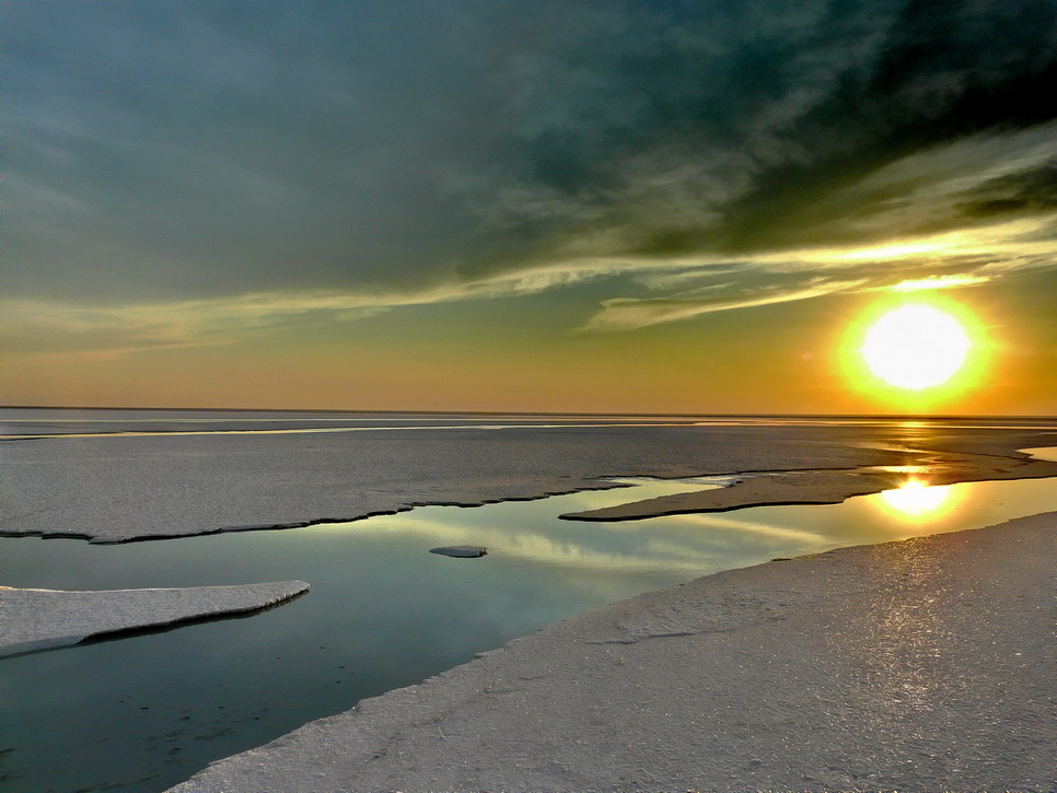 фото "Cолёные реки... кристальные берега" метки: пейзаж, вода, закат