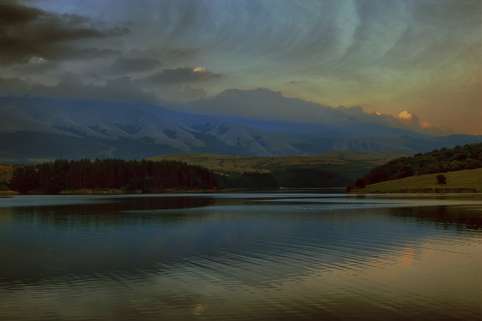 фото "Вечер на озере" метки: пейзаж, вода, закат