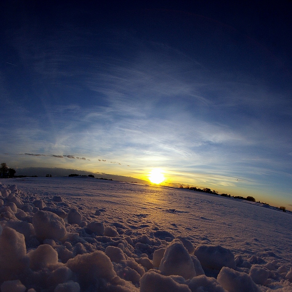 фото "Snowy sunset..." метки: пейзаж, закат, зима