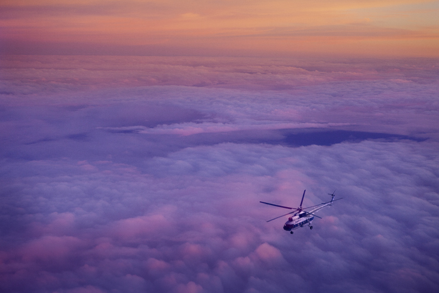 photo "Lilac helicopter" tags: landscape, clouds, sunset