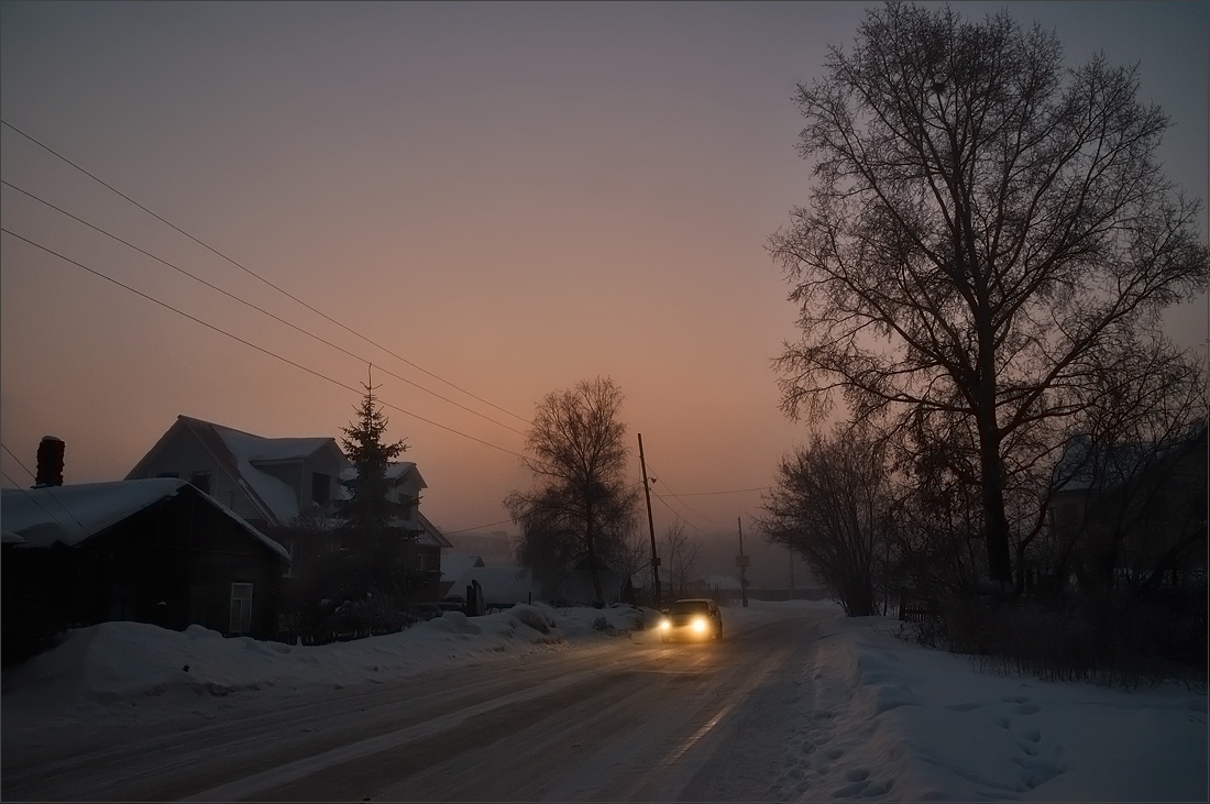 фото "***" метки: пейзаж, закат, зима