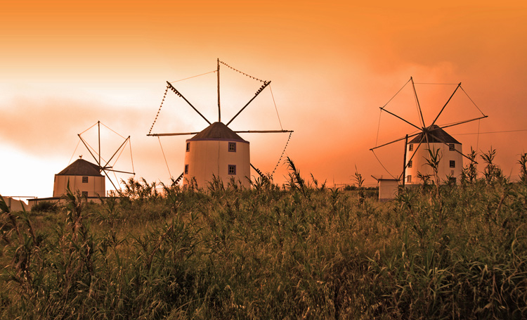 photo "WIND MILLS" tags: landscape, mountains, sunset