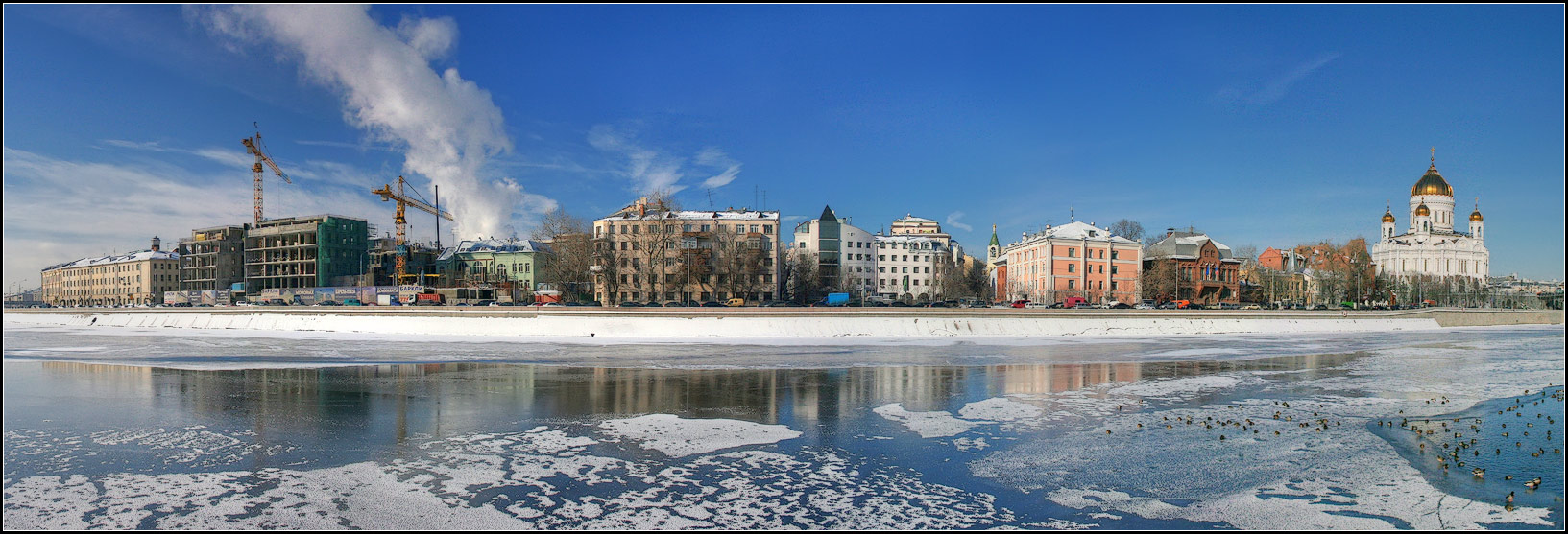 photo "On thin ice. Move to show, please!" tags: city, panoramic, 