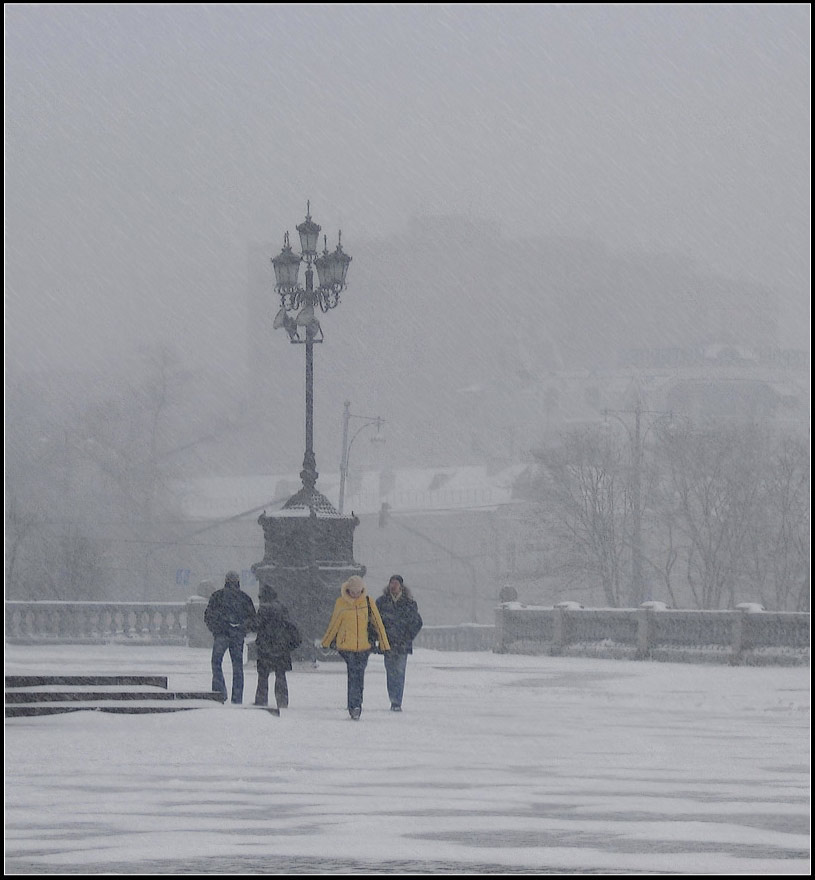 photo "blizzard in Moscow" tags: city, landscape, winter