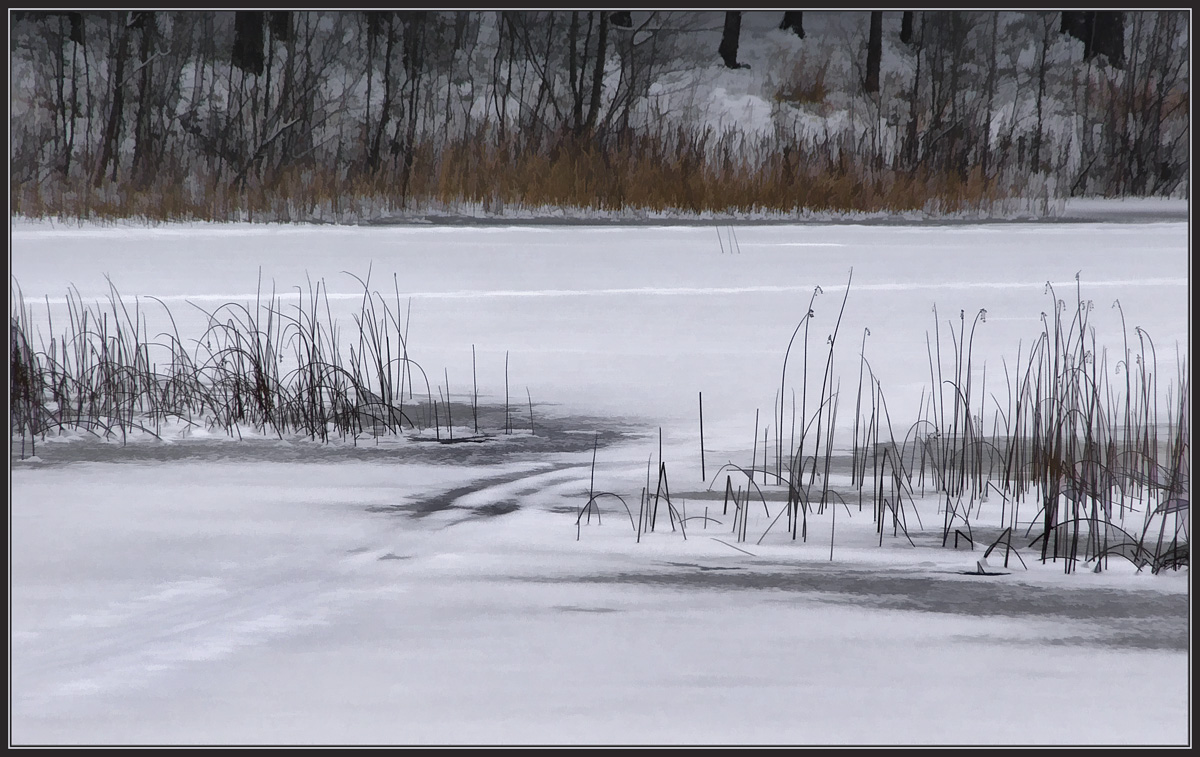 photo "Dangerous ice" tags: digital art, landscape, winter