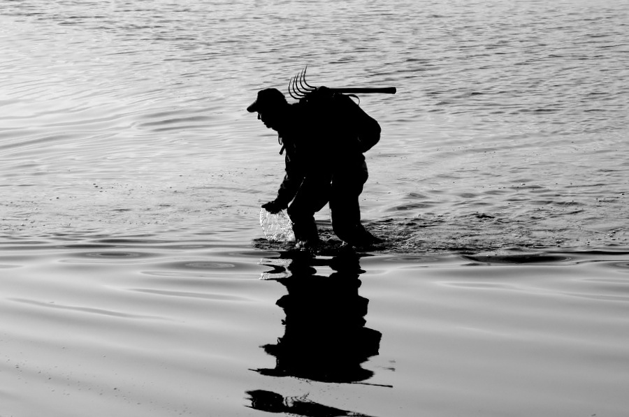 photo ""The River Farmer..."" tags: black&white, 