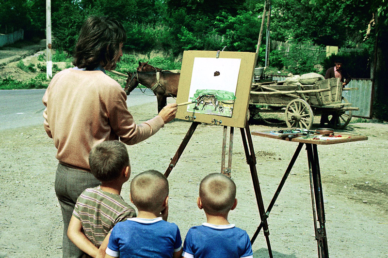 photo "Painting Lesson / Урок живописи" tags: reporting, portrait, childrens, village