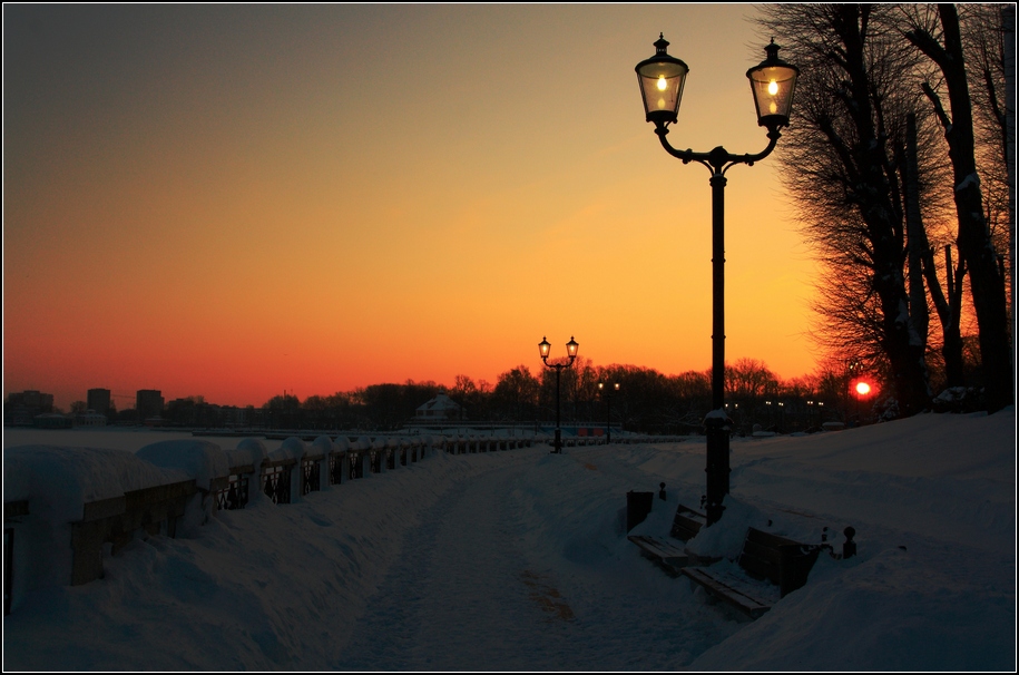 photo "***" tags: landscape, sunset, winter